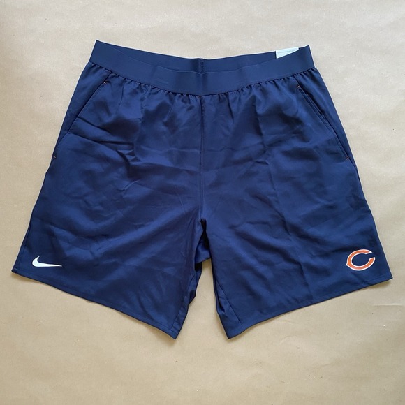 NIKE NFL XXL XX-LARGE Dri-Fit Chicago Bears Performance Training Shorts NWT NEW - Picture 1 of 16
